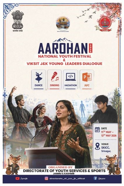 AAROHAN 2026: National Youth Festival 2026 & Viksit J&K Young Leaders Dialogue