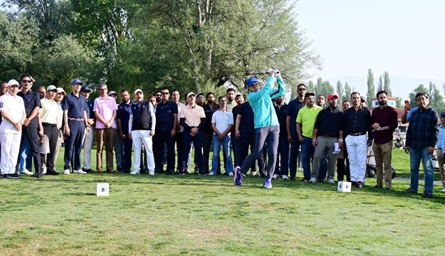  CM Omar Abdullah tees off India Golf Carnival at Srinagar’s Royal Springs Golf Course