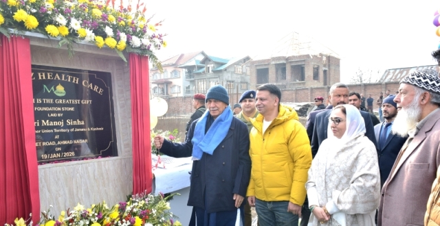  Lieutenant Governor lays the foundation stone for Meerz Health Care Hospital in Srinagar