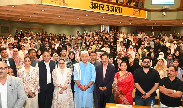 JK LG Felicitated Brilliant Students at Amar Ujala Medhavi Chhatra Samman Samaroh
