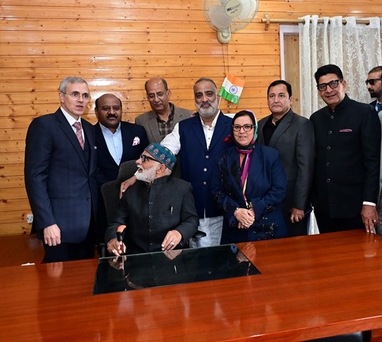 CM Omar Abdullah visits newly inducted Cabinet colleagues at Civil Secretariat