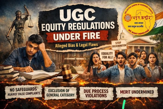 UGC Equity Framework Legally Unbalanced, Lacks Neutrality in Grievance Architecture: Panun Kashmir