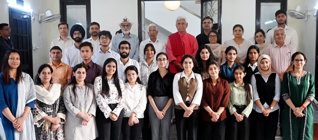LG interacts with students and faculty of Jammu University’s Design Your Degree Programme