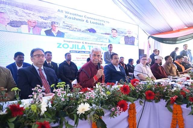 LG expressed gratitude to  PM, Union Minister for making the historic Zojila Tunnel breakthrough a reality