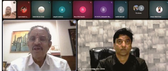 Webinar on “Role of Engineering Bodies in the Development of J&K
